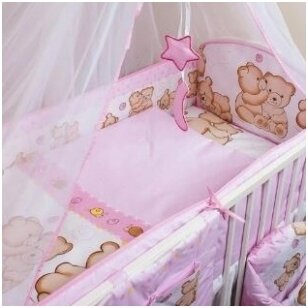 Защитные бортики на кроватку Ankras PRZYJACIELE Pink 360 cm