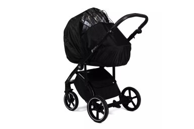 Stroller rain cover Black Solid print
