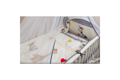Baby Crib Bumper Ankras ZEBRA Grey 360 cm