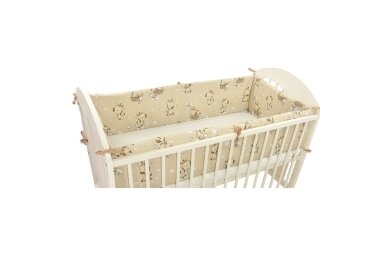 Baby Crib Bumper Ankras GIRAFFE Beige 360 cm Baby Crib Bumper Ankras GIRAFFE Beige 360 cm