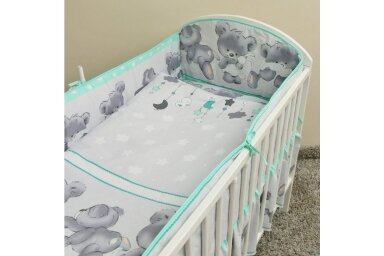 Baby Crib Bumper Ankras MIKA Mint 360 cm Baby Crib Bumper Ankras MIKA Mint 360 cm