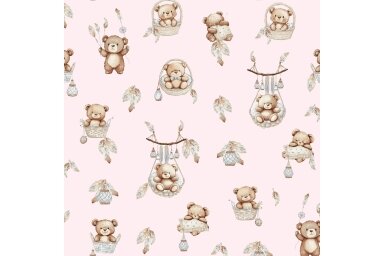 Baby Crib Bumper Ankras TEDDY BEARS in BASKETS Pink 360 cm Baby Crib Bumper Ankras TEDDY BEARS in BASKETS Pink 360 cm