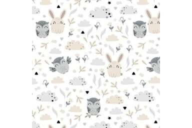 Baby Crib Bumper Ankras RABBIT AND OWL 360 cm Baby Crib Bumper Ankras RABBIT AND OWL 360 cm