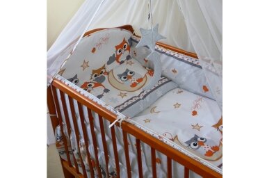 Baby Crib Bumper Ankras SOWY Grey 360 cm Baby Crib Bumper Ankras SOWY Grey 360 cm