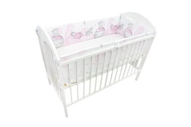 Baby Crib Bumper Ankras SLON Pink 360 cm Baby Crib Bumper Ankras SLON Pink 360 cm