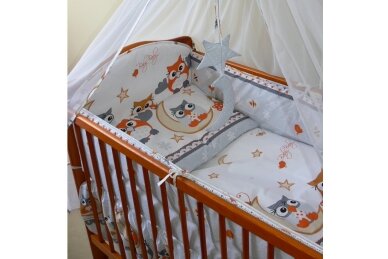 Baby Crib Bumper Ankras SOWY Grey 360 cm Baby Crib Bumper Ankras SOWY Grey 360 cm