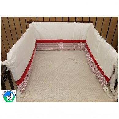 Защитные бортики на кроватк Nani 180 red
