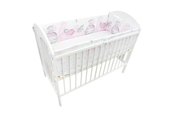 Baby Crib Bumper Ankras SLON Pink 360 cm Baby Crib Bumper Ankras SLON Pink 360 cm