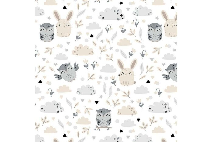 Baby Crib Bumper Ankras RABBIT AND OWL 360 cm