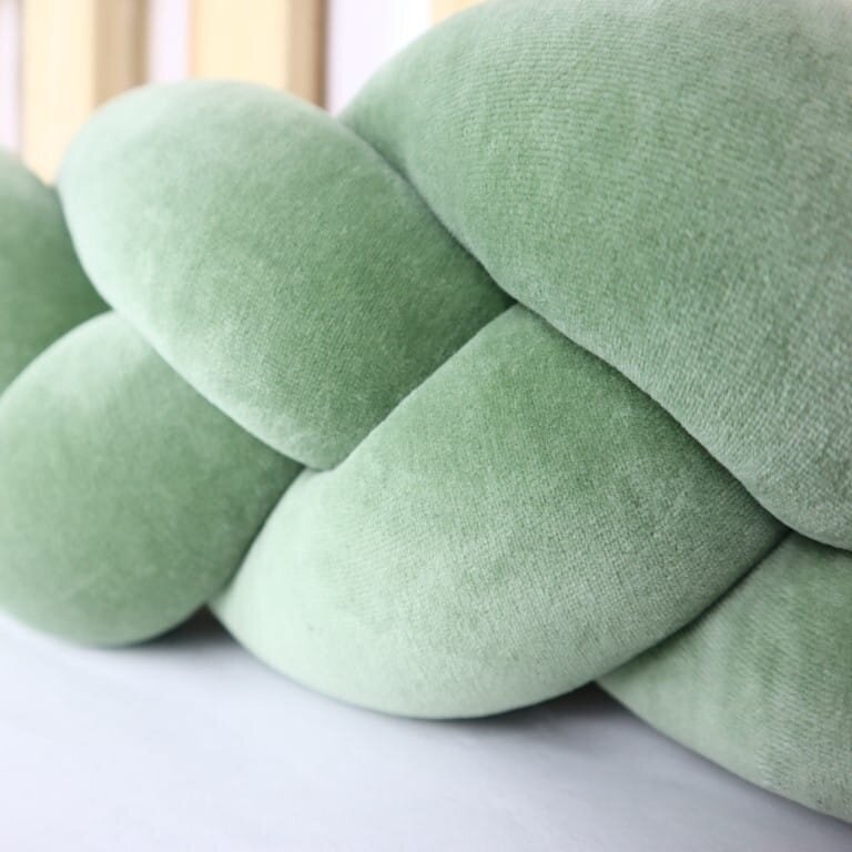 Apsaugėlė lovytei Pynė LuMali VELVET Mint Apsaugėlė lovytei Pynė LuMali VELVET Mint