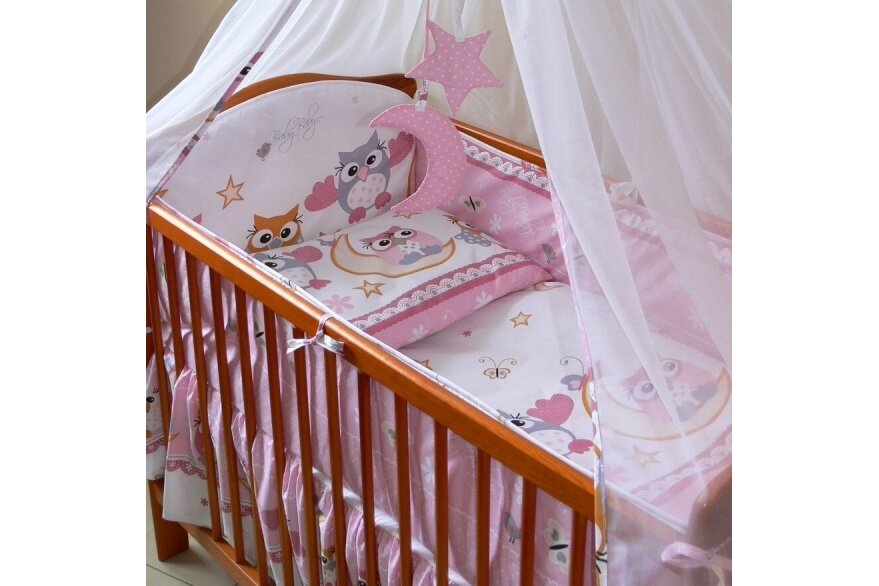 Baby Crib Bumper Ankras SOWY Pink 360 cm Baby Crib Bumper Ankras SOWY Pink 360 cm