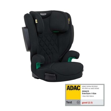 Automobilinė kėdutė Graco EVERSURE™ (100-150cm), Black Automobilinė kėdutė Graco EVERSURE™ (100-150cm), Black