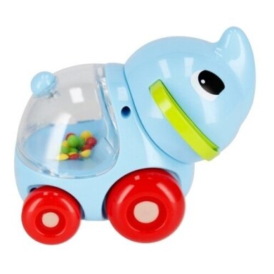 Automobiliukas su barškučiu BamBam ELEPHANT Automobiliukas su barškučiu BamBam ELEPHANT