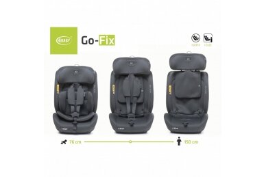 Car Seat 4BABY GO-FIX (76-150cm) Graphite 3 Car Seat 4BABY GO-FIX (76-150cm) Graphite 3