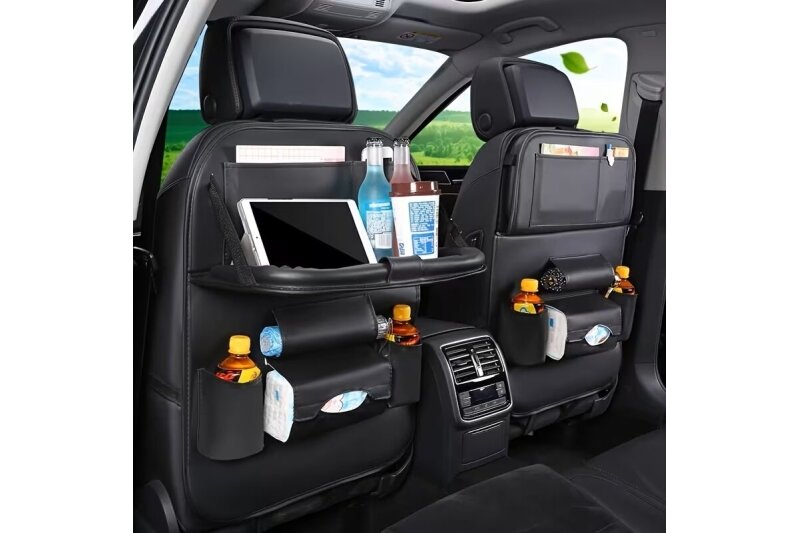 Car seat organizer with seat back table 1