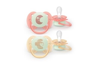 AVENT Pacifiers ULTRA SOFT Nighttime 094/02, 2 pcs AVENT Pacifiers ULTRA SOFT Nighttime 094/02, 2 pcs