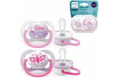 AVENT Pacifiers ULTRA AIR, 080/02, 2 pcs AVENT Pacifiers ULTRA AIR, 080/02, 2 pcs