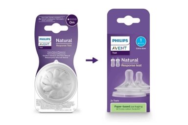 AVENT Natural Response teat silikone Anti-colic 0m+ 2pcs AVENT Natural Response teat silikone Anti-colic 0m+ 2pcs