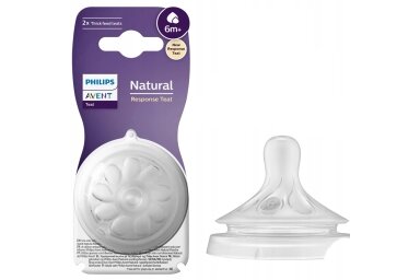 AVENT Natural Response teat silikone 6m+ 2pcs AVENT Natural Response teat silikone 6m+ 2pcs