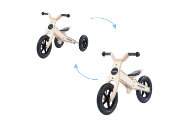 Balance bike 2in1  MOOVKEE JANE  Natural Wood