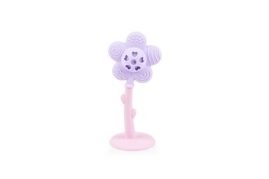 Silicone Rattle-teething GiliGums FLOWER MERRY Pink