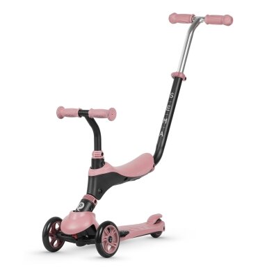Paspirtukas su sėdyne QPlay SEMA 5in1 Pink Paspirtukas su sėdyne QPlay SEMA 5in1 Pink