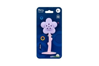 Silicone Rattle-teething GiliGums FLOWER MERRY Pink 2 Silicone Rattle-teething GiliGums FLOWER MERRY Pink 2