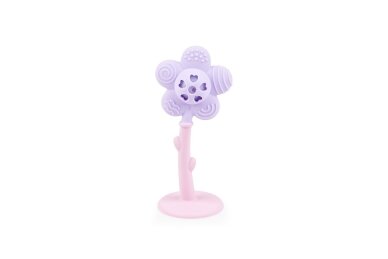 Silicone Rattle-teething GiliGums FLOWER MERRY Pink
