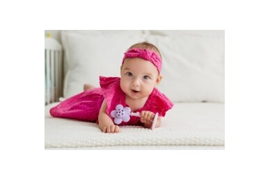 Silicone Rattle-teething GiliGums FLOWER MERRY Pink 3