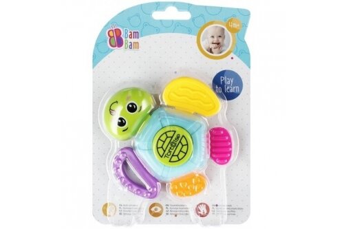 Rattle with Teether BamBam TURTLE 4 Rattle with Teether BamBam TURTLE 4