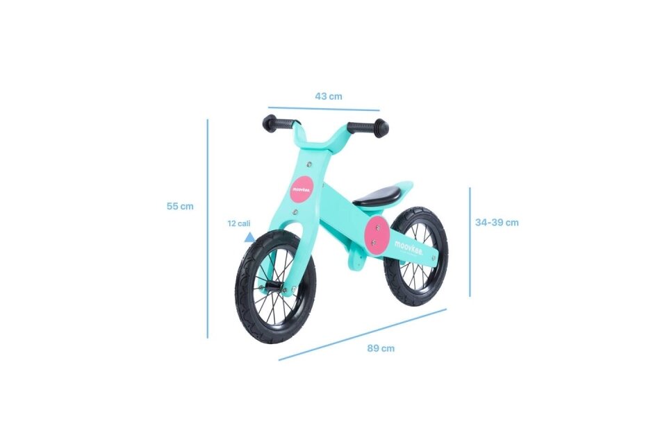 Balance bike MOOVKEE JACK Sweet Pink & Baby Blue 5 Balance bike MOOVKEE JACK Sweet Pink & Baby Blue 5