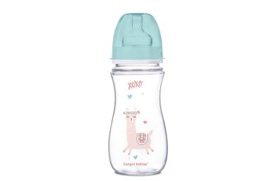 Canpol Baby Bottle EasyStart Anti-Colic EXOTIC ANIMALS 300 ml Canpol Baby Bottle EasyStart Anti-Colic EXOTIC ANIMALS 300 ml