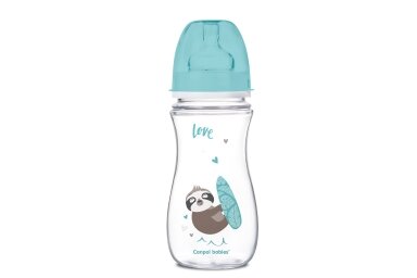 Canpol Baby Bottle EasyStart Anti-Colic EXOTIC ANIMALS 300 ml Canpol Baby Bottle EasyStart Anti-Colic EXOTIC ANIMALS 300 ml