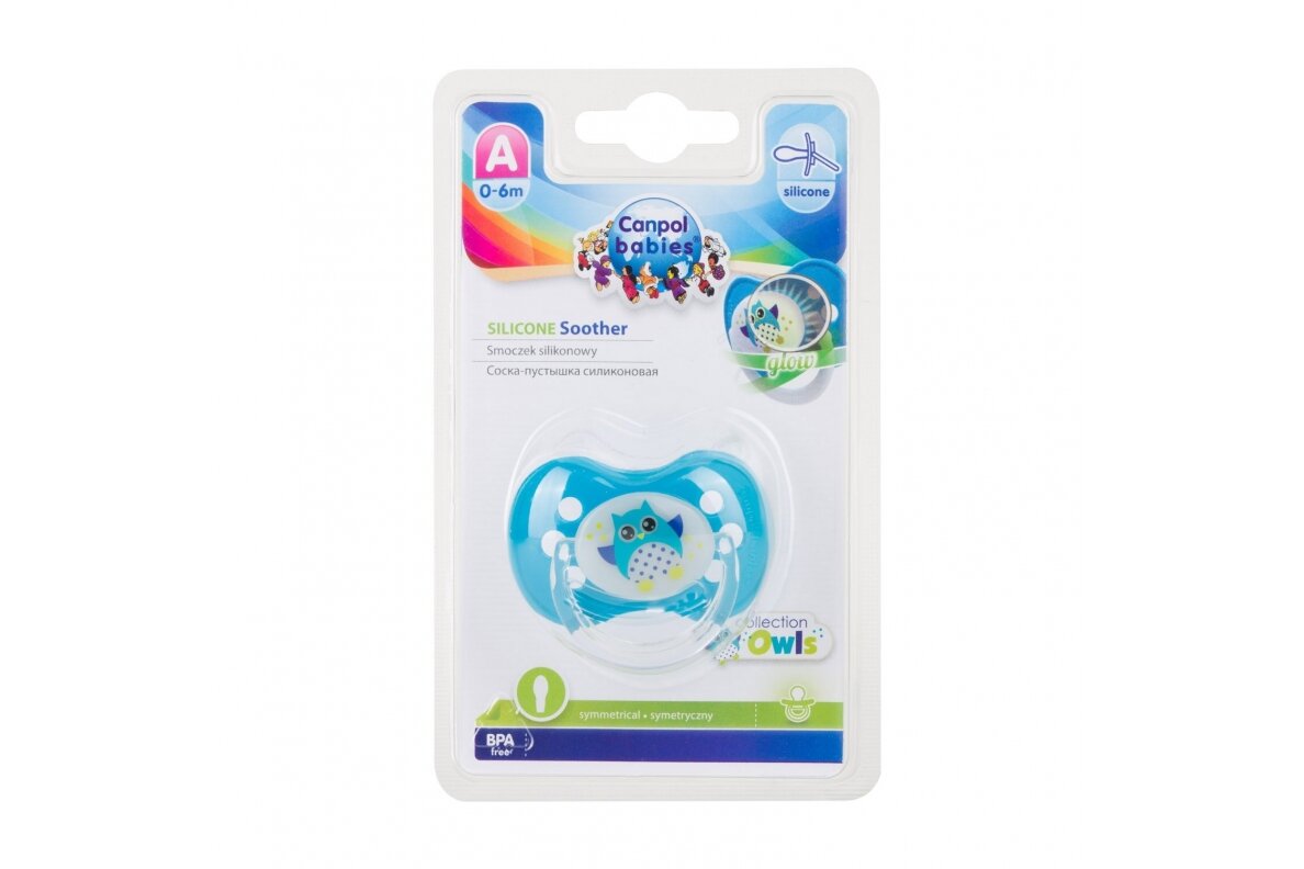 Soother Canpol 22/568 OWLS Silikone, symmetrical 1 Soother Canpol 22/568 OWLS Silikone, symmetrical 1