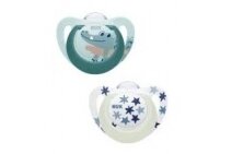 Soother NUK STAR Day&Night,736747A, 2vnt