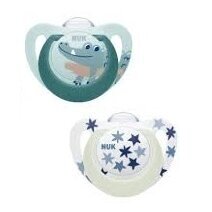 Пустышка NUK STAR Day&Night,736747A, 2vnt Пустышка NUK STAR Day&Night,736747A, 2vnt
