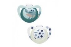 Soother NUK STAR Day&Night,736747A, 2vnt