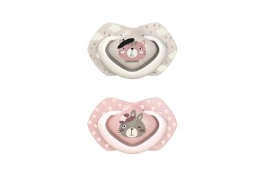 Canpol Silicone Soother Light touch Symmetrical BONJOUR PARIS 2 pcs