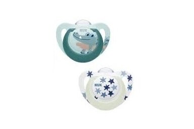 Soother NUK STAR Day&Night,736747A, 2vnt