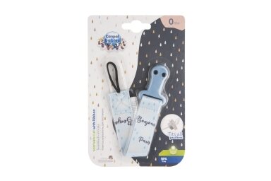 Babies Soother Clip with Ribbon Canpol BONJOUR PARIS 51/026 Babies Soother Clip with Ribbon Canpol BONJOUR PARIS 51/026