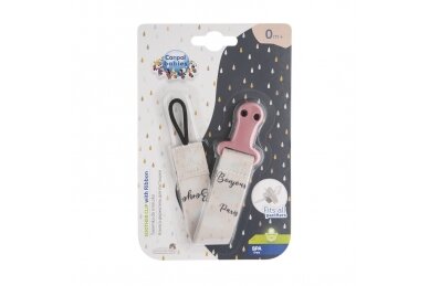 Babies Soother Clip with Ribbon Canpol BONJOUR PARIS 51/026 4 Babies Soother Clip with Ribbon Canpol BONJOUR PARIS 51/026 4