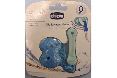Babies Soother Clip Chicco Clip Salvasucchietto, Blue