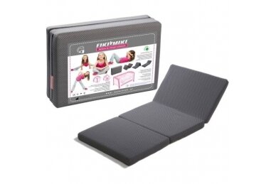 The folding mattress is a FikiMiki Grey The folding mattress is a FikiMiki Grey