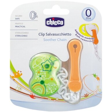 Čiulptukų laikiklis Chicco Clip Salvasucchietto, Green