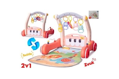 Multifunctional playmat PIANO RACK & WALKER 2in1 Pink Multifunctional playmat PIANO RACK & WALKER 2in1 Pink