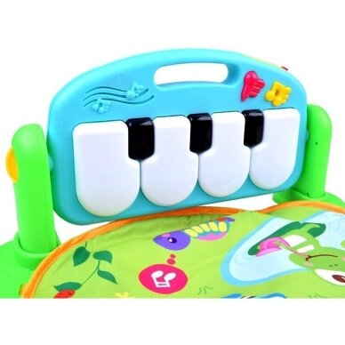 Daugiafunkcinis lavinamasis kilimėlis PIANO FITNESS RACK Green 2