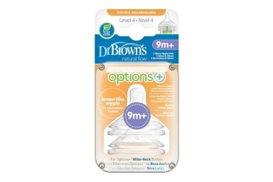 Dr Brown's Silikone Teat 9m+, 2 pcs