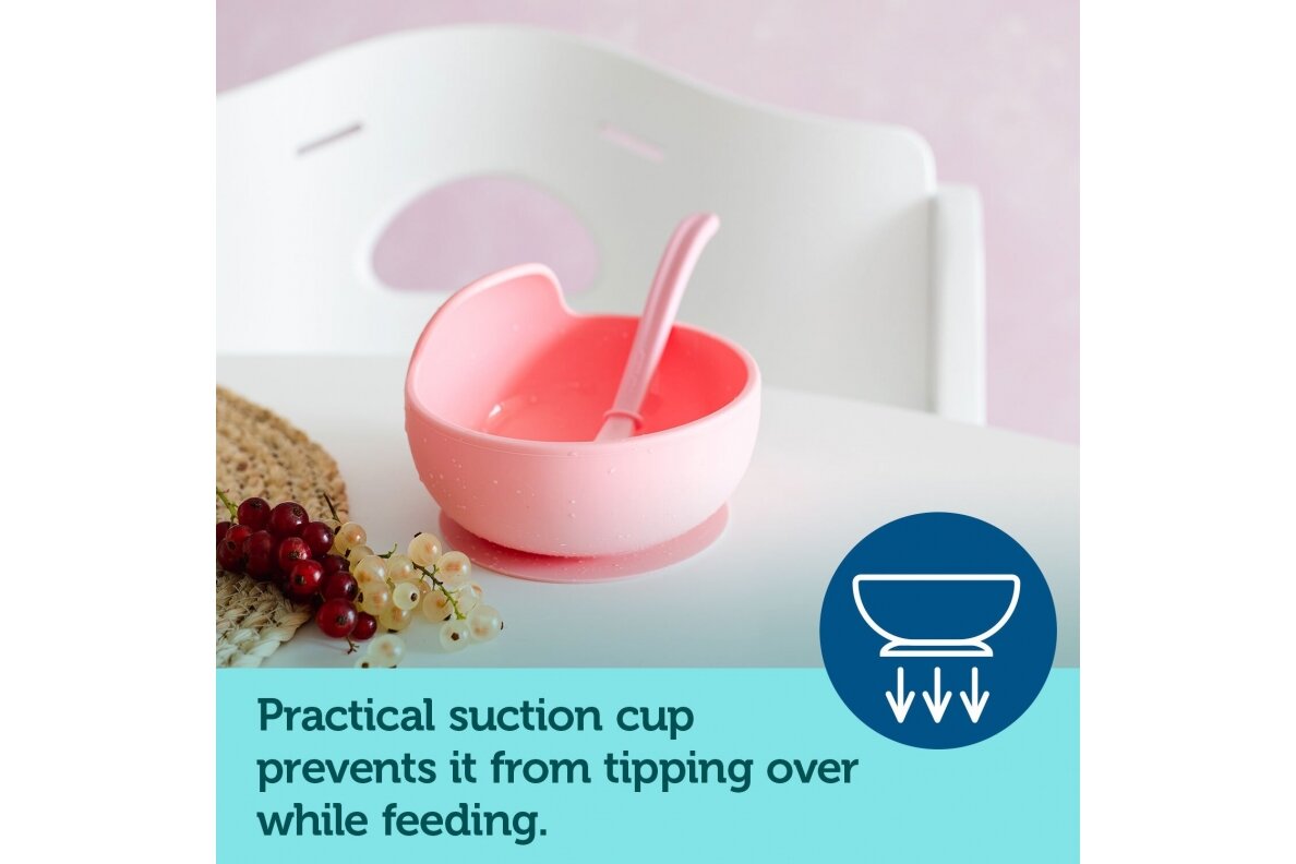 Babies Silicone Suction Bowl Canpol 51/400, Pink 4 Babies Silicone Suction Bowl Canpol 51/400, Pink 4