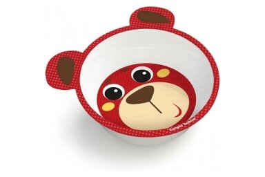 Melamine non-slip bowl Canpol HELLO LITTLE Red