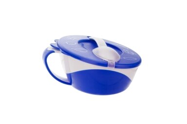 Bowl with spoon Canpol LITTE COW Blue